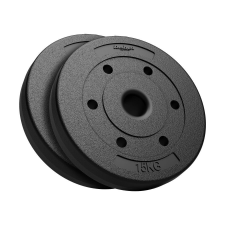 Rebel Active RBA-2141 - műanyag súlytárcsa készlet, 2x15kg, 51mm-es furat, fekete kézisúlyzó