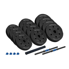 Rebel Active RBA-2300 - állítható műanyag egykezes súlyzókészlet (2x10kg), fekete/kék kézisúlyzó