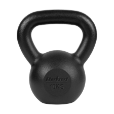 Rebel Active RBA-2323-10 - öntöttvas kettlebell súlyzó (10kg), fekete kézisúlyzó