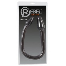 Rebel Double Plug - dupla kúp anál dildó (fekete) 1 db anál