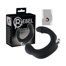 Rebel - íves prosztata vibrátor (fekete) vibrátorok