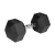 Rebel Rebel Active RBA-2325-20 - gumírozott öntöttvas egykezes súlyzó (20kg), fekete/ezüst