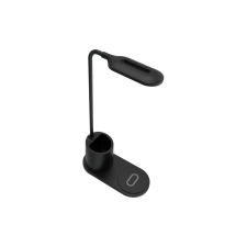 Rebeltec Vezeték nélküli töltő, asztali lámpa, fekete, 10W, Rebeltec W600 világítás