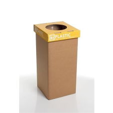 Recobin Szelektív hulladékgyűjtő, újrahasznosított, angol felirat, 20 l, RECOBIN &quot;Mini&quot;, sárga szemetes