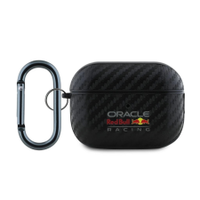 Red Bull PU Carbon tok AirPods Pro 2 készülékhez fekete fülhallgató, fejhallgató tok