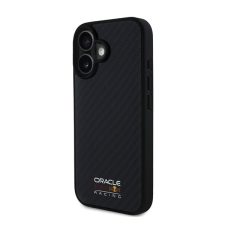 Red Bull Shiny Logo iPhone 16 Carbon Magsafe tok, fekete tok és táska