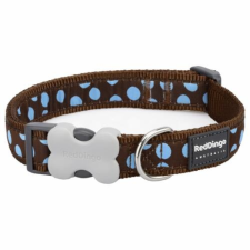 Red Dingo Blue Spots Brown Large kutya nyakörv nyakörv, póráz, hám kutyáknak
