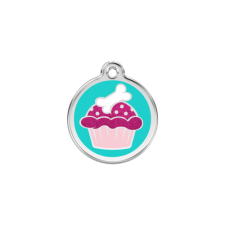 Red Dingo Csillámos Rozsdamentes muffin mintás acél biléta nyakörv, póráz, hám kutyáknak