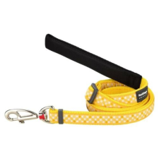 Red Dingo Gingham Yellow póráz 100-180 cm Large nyakörv, póráz, hám kutyáknak