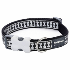 Red Dingo Reflective Black Small kutya nyakörv nyakörv, póráz, hám kutyáknak