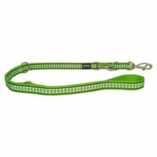 Red Dingo Reflective Lime multi-purpose póráz 200 cm Large nyakörv, póráz, hám kutyáknak