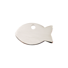 Red Dingo Rozsdamentes acél biléta hal forma nyakörv, póráz, hám kutyáknak