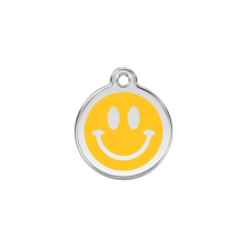Red Dingo Rozsdamentes emoji mosolygó arc mintás acél biléta nyakörv, póráz, hám kutyáknak