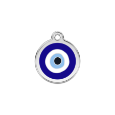 Red Dingo Rozsdamentes gonosz szem mintás acél biléta nyakörv, póráz, hám kutyáknak