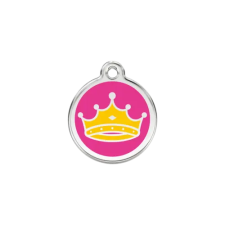 Red Dingo Rozsdamentes királynői korona mintás acél biléta nyakörv, póráz, hám kutyáknak