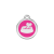 Red Dingo Rozsdamentes kutyatál mintás acél biléta hot pink