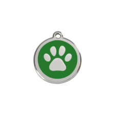 Red Dingo Rozsdamentes mancs mintás acél biléta zöld nyakörv, póráz, hám kutyáknak