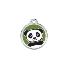 Red Dingo Rozsdamentes panda mintás acél biléta nyakörv, póráz, hám kutyáknak