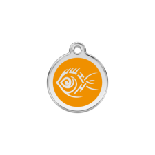 Red Dingo Rozsdamentes törzsi halak mintás acél biléta narancssárga nyakörv, póráz, hám kutyáknak