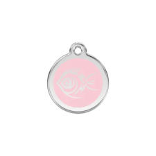 Red Dingo Rozsdamentes törzsi halak mintás acél biléta rózsaszín nyakörv, póráz, hám kutyáknak