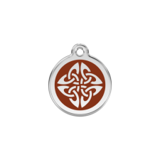 Red Dingo Rozsdamentes törzsi nyilak mintás acél biléta barna nyakörv, póráz, hám kutyáknak