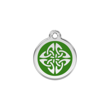 Red Dingo Rozsdamentes törzsi nyilak mintás acél biléta zöld nyakörv, póráz, hám kutyáknak