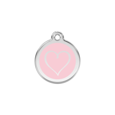 Red Dingo Rozsdamentes törzsi szív mintás acél biléta rózsaszín nyakörv, póráz, hám kutyáknak