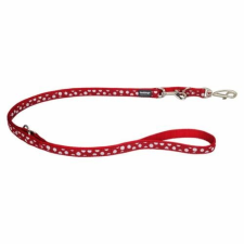 Red Dingo White Spots Red multi-purpose póráz 200 cm Medium nyakörv, póráz, hám kutyáknak