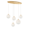 REDO Berry arany-fehér függesztett lámpa (RED-01-2272) E27 5 izzós IP20