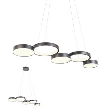 REDO Cronos fekete LED függesztett lámpa (RED-01-2544) LED 1 izzós IP20 világítás