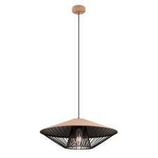 REDO Grill kávészínű-fekete függesztett lámpa (RED-01-3009) E27 1 izzós IP20 világítás