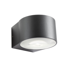 REDO Log sötétszürke LED kültéri fali lámpa (RED-90063) LED 1 izzós IP65 kültéri világítás