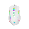 Redragon Griffin vezetékes optikai egér, max. 7200 dpi, 7 gomb, RGB, fehér (M607W)