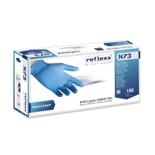 Reflexx N73 Grip púdermentes nitril gumikesztyű kék 100db védőkesztyű