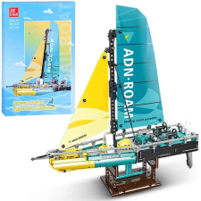 Regatta jacht építőszett 675 db - színes vitorlás kaland barkácsolás, építés