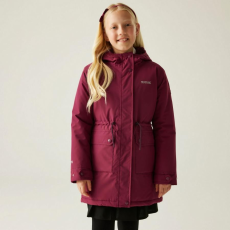 Regatta Junior Valenta Gyerek bélelt vízálló kabát bordó