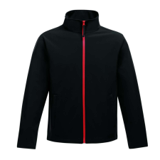 Regatta két rétegű, vízlepergető férfi softshell dzseki, RETRA628, Black/Classic Red-XL női dzseki, kabát