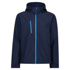 Regatta levehető kapucnis, 3 rétegű férfi softshell kabát, RETRA701, Navy/French Blue-M női dzseki, kabát