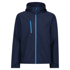 Regatta levehető kapucnis, 3 rétegű férfi softshell kabát, RETRA701, Navy/French Blue-S
