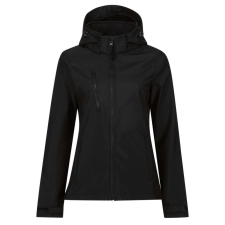 Regatta levehető kapucnis, 3 rétegű Női softshell dzseki, RETRA702, Black/Black-14 női dzseki, kabát