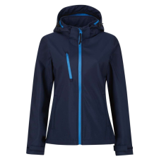 Regatta levehető kapucnis, 3 rétegű Női softshell dzseki, RETRA702, Navy/French Blue-14 női dzseki, kabát