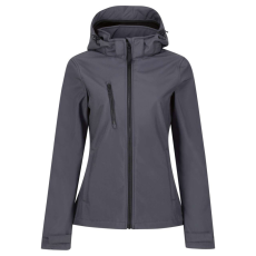 Regatta levehető kapucnis, 3 rétegű Női softshell dzseki, RETRA702, Seal Grey/Black-14