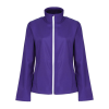 Regatta Női két rétegű, vízlepergető softshell dzseki, RETRA629, Vibrant Purple/Black-L