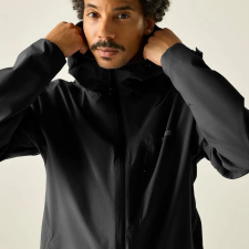 Regatta Oklarna Férfi esőkabát 30000 mm vízálló fekete férfi kabát, dzseki