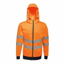 Regatta Pulóver kapucnis cipzáras férfi 100% poliészter 240g/m2 yellow/navy, L