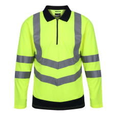 Regatta RETRS192 PRO HI-VIS LS POLO SHIRT 2XL láthatósági ruházat