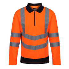 Regatta RETRS192 PRO HI-VIS LS POLO SHIRT S láthatósági ruházat