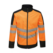 Regatta Uniszex Softshell Regatta RETRA625 Hi-vis pro 3 Layer Softshell -2XL, Orange/Navy férfi kabát, dzseki