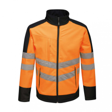 Regatta Uniszex Softshell Regatta RETRA625 Hi-vis pro 3 Layer Softshell -L, Orange/Navy férfi kabát, dzseki