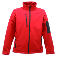 Regatta vízálló és lélegző 3 rétegű szövött softshell dzseki, RETRA674, Classic Red/Seal Grey-L